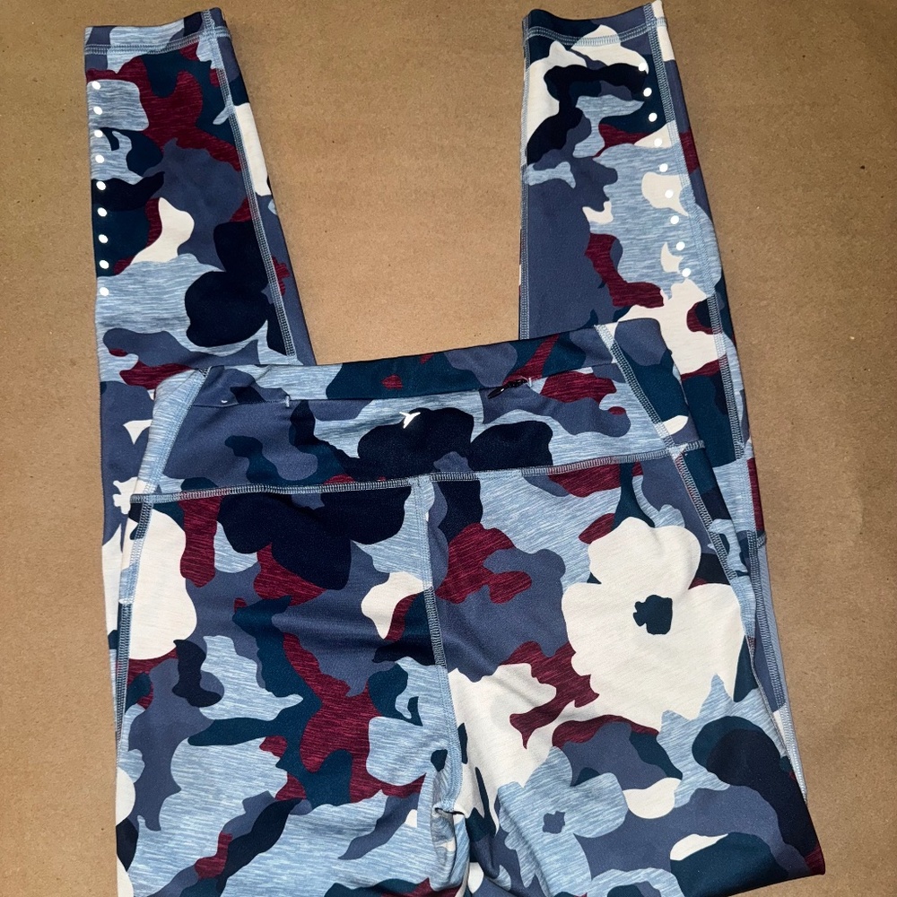 Old navy active blue camo full length leggings